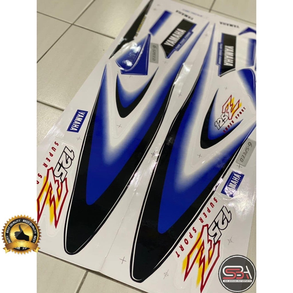 STICKER STRIPE BODY SET / COVERSET 125Z MORITAKA BIRU SABIT ORIGINAL YAMAHA
