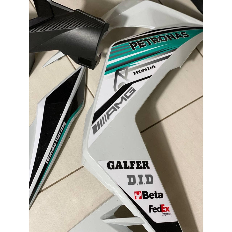COVERSET BODYSET HONDA RS150 V2 WINNER AMG WHITE PETRONAS 2V 2020 ORIGINAL EQUIPMENT MANUFACTURER OEM SIAP TANAM
