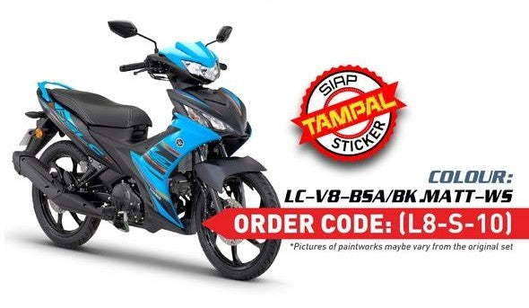COVERSET BODYSET LC135 LC V8 STANDARD DESIGN 2025 AQUA BLUE BSA FUEL INJECTION FI YAMAHA SIAP TANAM VELOZI DOCTOR