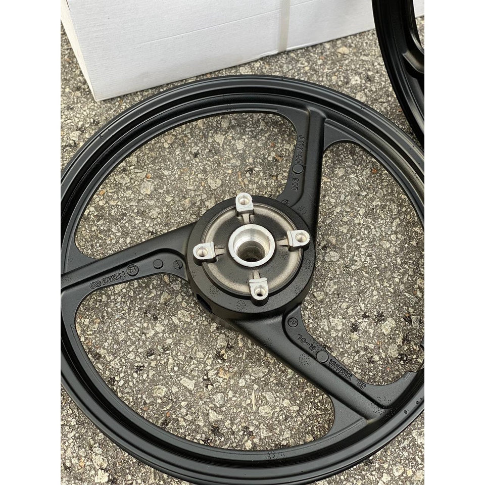 SPORT RIM ENKEI 140 X 160 X 17 BLACK HITAM MATT 3 BATANG Y125ZR 125ZR 125Z SPORTRIM NO BEARING COMPLETE SET