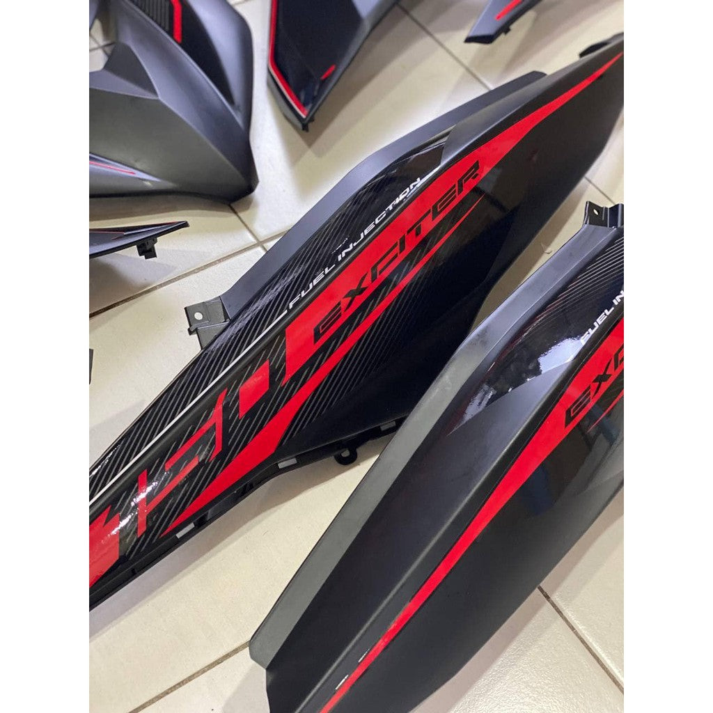 COVER SET Y15ZR V1 V2 RC EXCITER MERAH - BLACK MATT PREMIUM COVERSET BODYSET Y15ZR Y15 YSUKU NEW ORIGINAL VELOZI