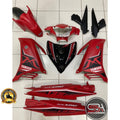 COVERSET BODYSET YAMAHA LC LC135 V2 V3 V4 V5 MERAH HITAM FULL MX KING STRIPE TANAM OEM – FREE EMBLEM TIMBUL