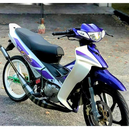 COVERSET ORIGINAL 125Z 125ZR MERAH BIRU PURPLE BATA DESIGN “R” CARBON / CHROME HONG LEONG YAMAHA HLY