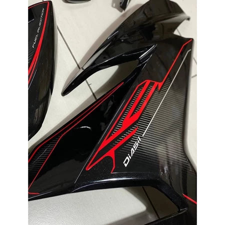 COVER SET Y15ZR V1 V2 MATELIC BLACK - RC MERAH COVERSET PREMIUM EDITION BODYSET Y15ZR Y15 YSUKU  V2 NEW ORIGINAL VELOZI
