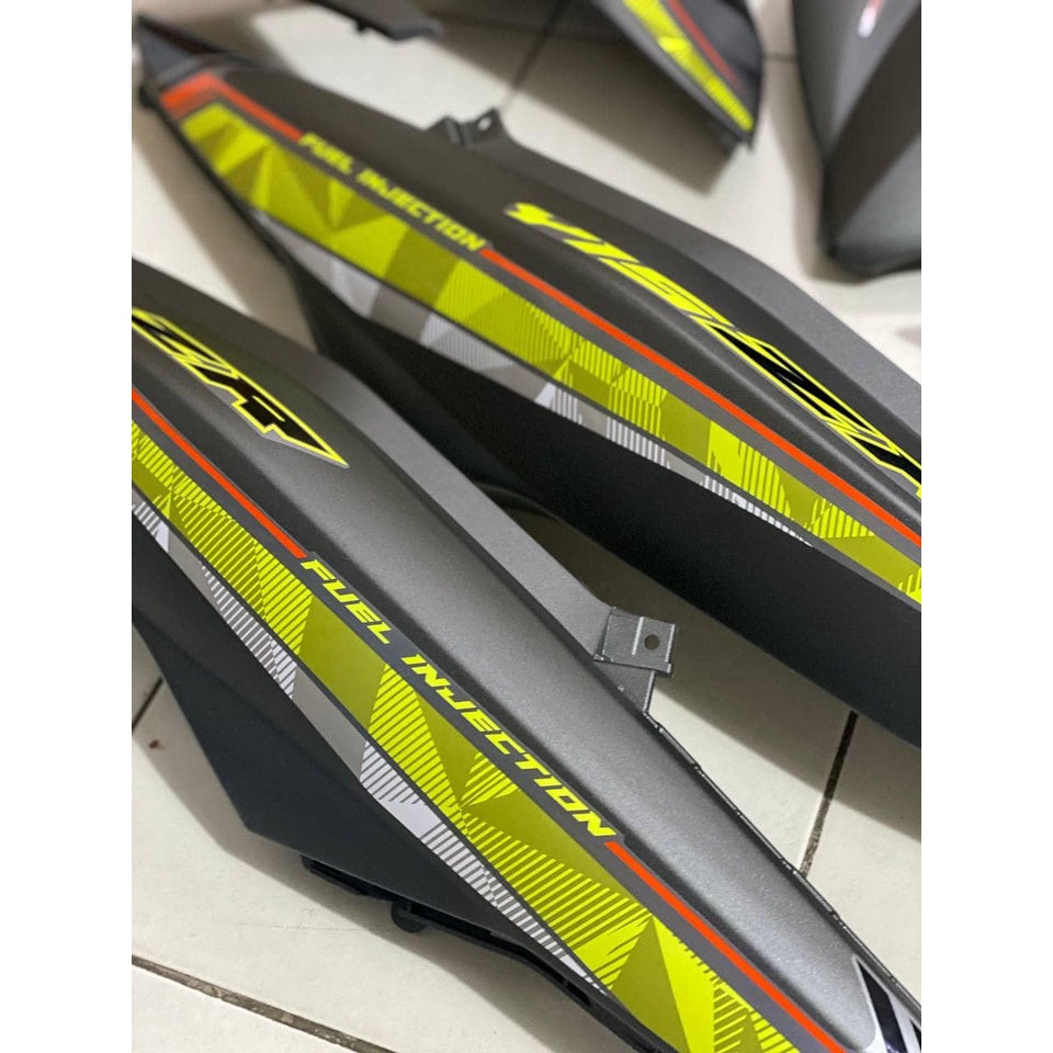 COVERSET Y15 Y15ZR V1 V2 GREY MATT 2019 STRIPE SIAP TAMPAL BODYSET YSUKU ORIGINAL HLY VELOZI / M SEKI WS5