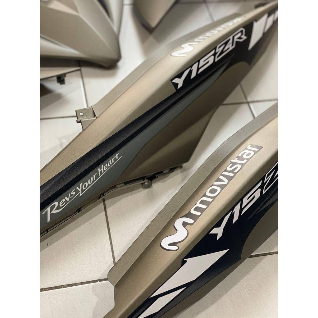 COVERSET Y15ZR Y15 YSUKU V1 V2 MOVISTAR M PUTIH TITANIUM MATT 2021 PREMIUM EDITION BODYSET ORIGINAL VELOZI M3