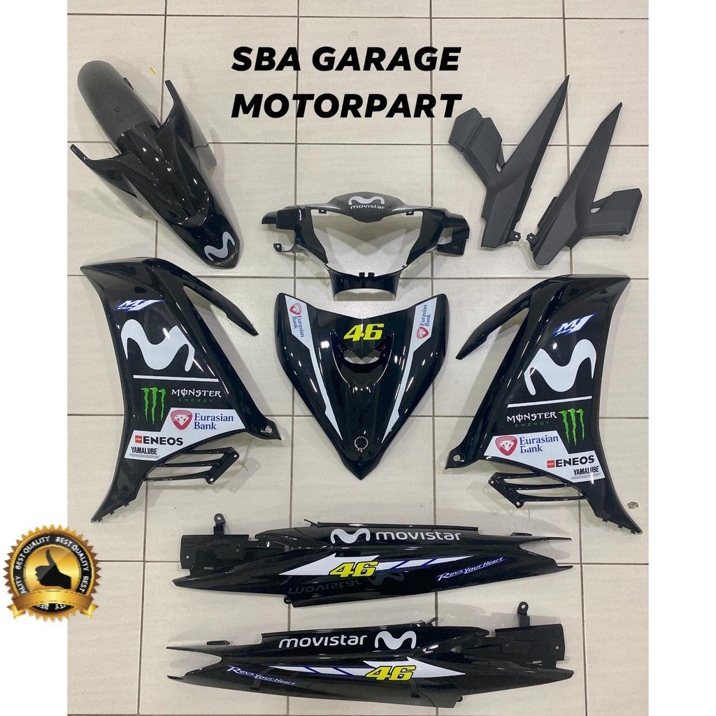 COVERSET HONG LEONG YAMAHA ( HLY ) LC LC135 V2 V3 V4 NEW DESIGN MONSTER LTD STRIPE SIAP TAMPAL FREE EMBLEM