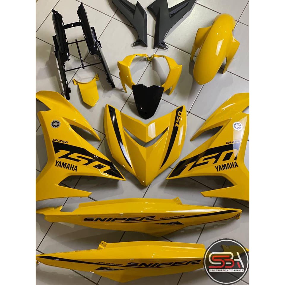 COVERSET Y15ZR EXCITER SNIPER SUNNY GP YELLOW 2021 PREMIUM EDITION BODYSET Y15ZR Y15 YSUKU V1 V2 ORIGINAL VELOZI S6