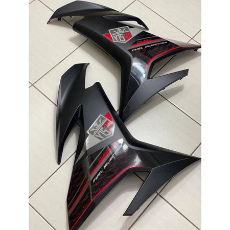 COVER SET Y15ZR V1 V2 RM7 RED SILVER MATT 2017 COLOUR PREMIUM COVERSET BODYSET Y15ZR Y15 YSUKU NEW ORIGINAL VELOZI / HLY