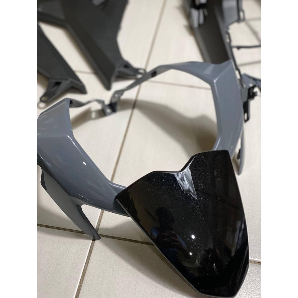 COVERSET YAMAHA Y15ZR YSUKU V1 V2 MATELIC GREY (22) CHROME GREEN ORIGINAL VELOZI SIAP TAMPAL