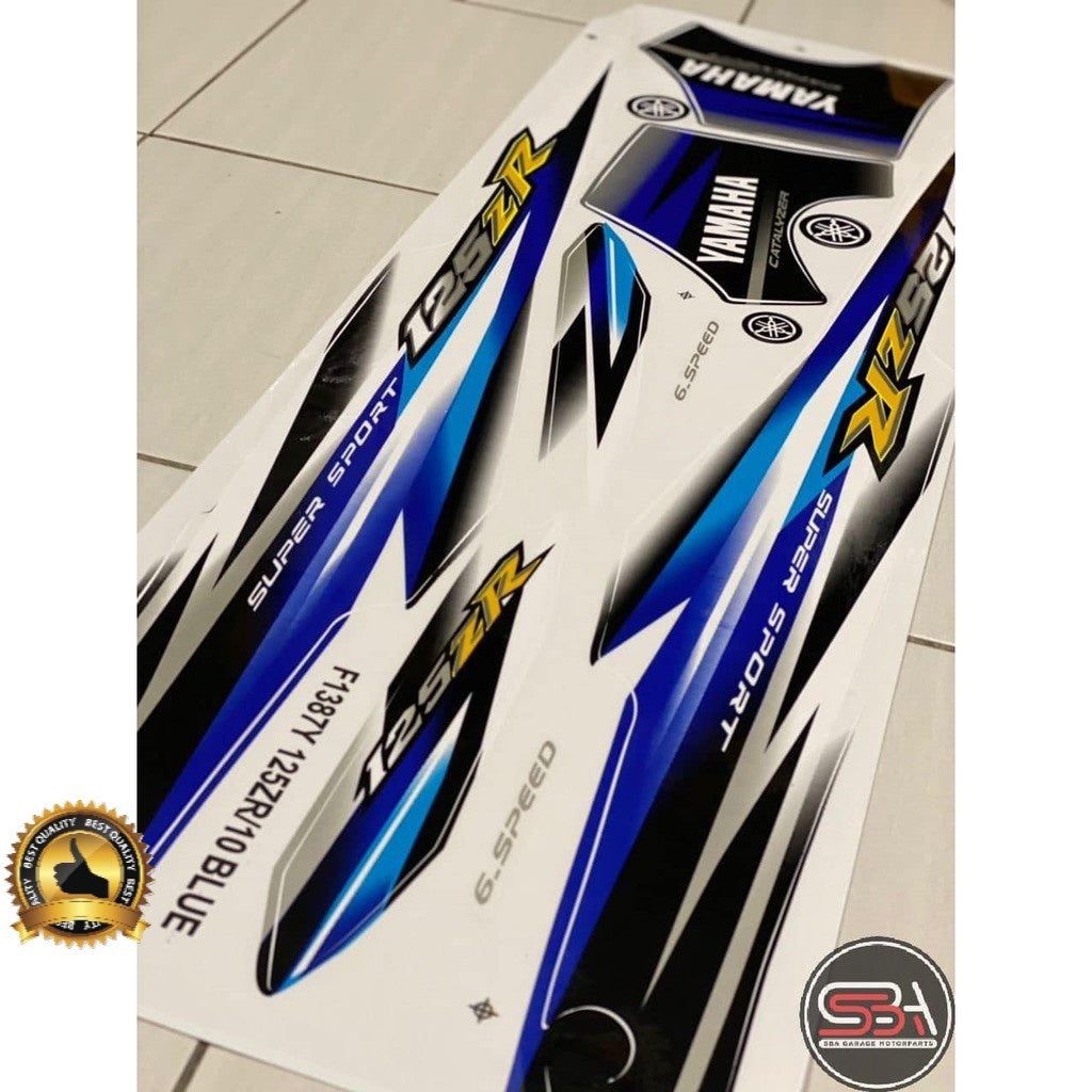 STICKER / STRIPE BODY SET / COVER SET 125ZR MORITAKA BIRU SKALA BLUE YAMAHA ORIGINAL