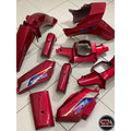 COVERSET BODYSET EX5 DREAM HONDA COVER SET CHROME CANDY RED MERAH LIMITED EDITION COMPLETE ORIGINAL MADE IN MALAYSIA
