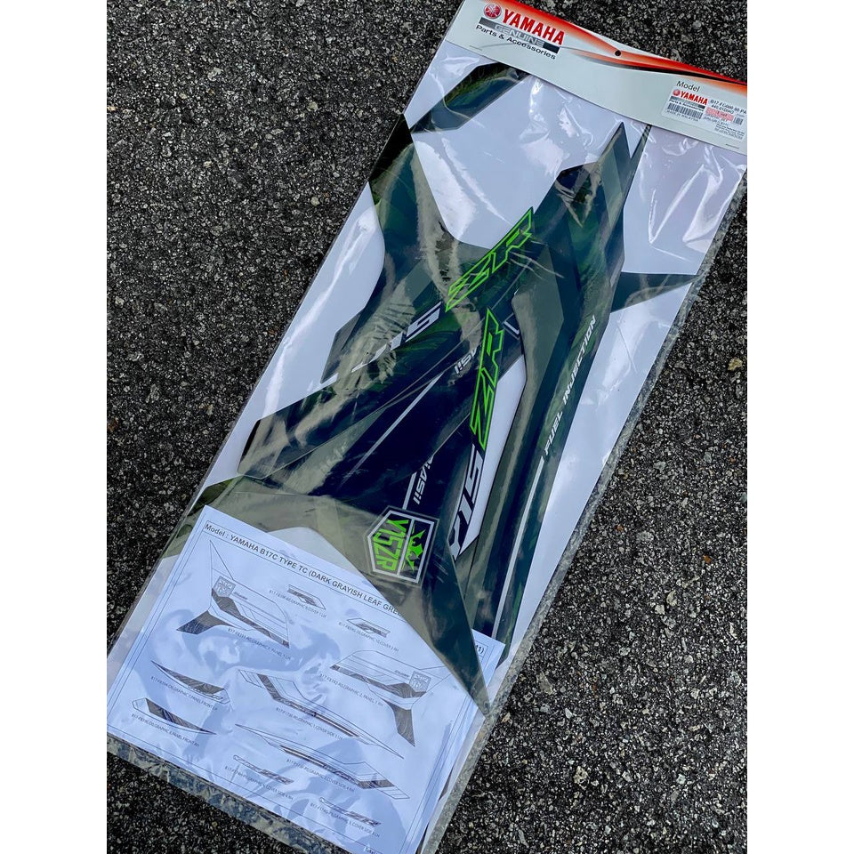 STICKER STRIPE Y15 Y15ZR V1 V2 ARMY GREEN LUMUT DNLGM DARK GREEN HIJAU ORIGINAL YAMAHA HLY READY STOCK