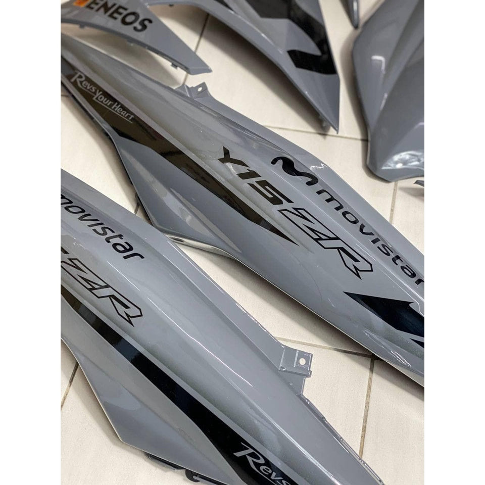 COVER SET MOVISTAR M HITAM KHAKIS GREY TANAM COVERSET PREMIUM EDITION BODYSET Y15ZR Y15 YSUKU V1 V2 NEW ORIGINAL VELOZI