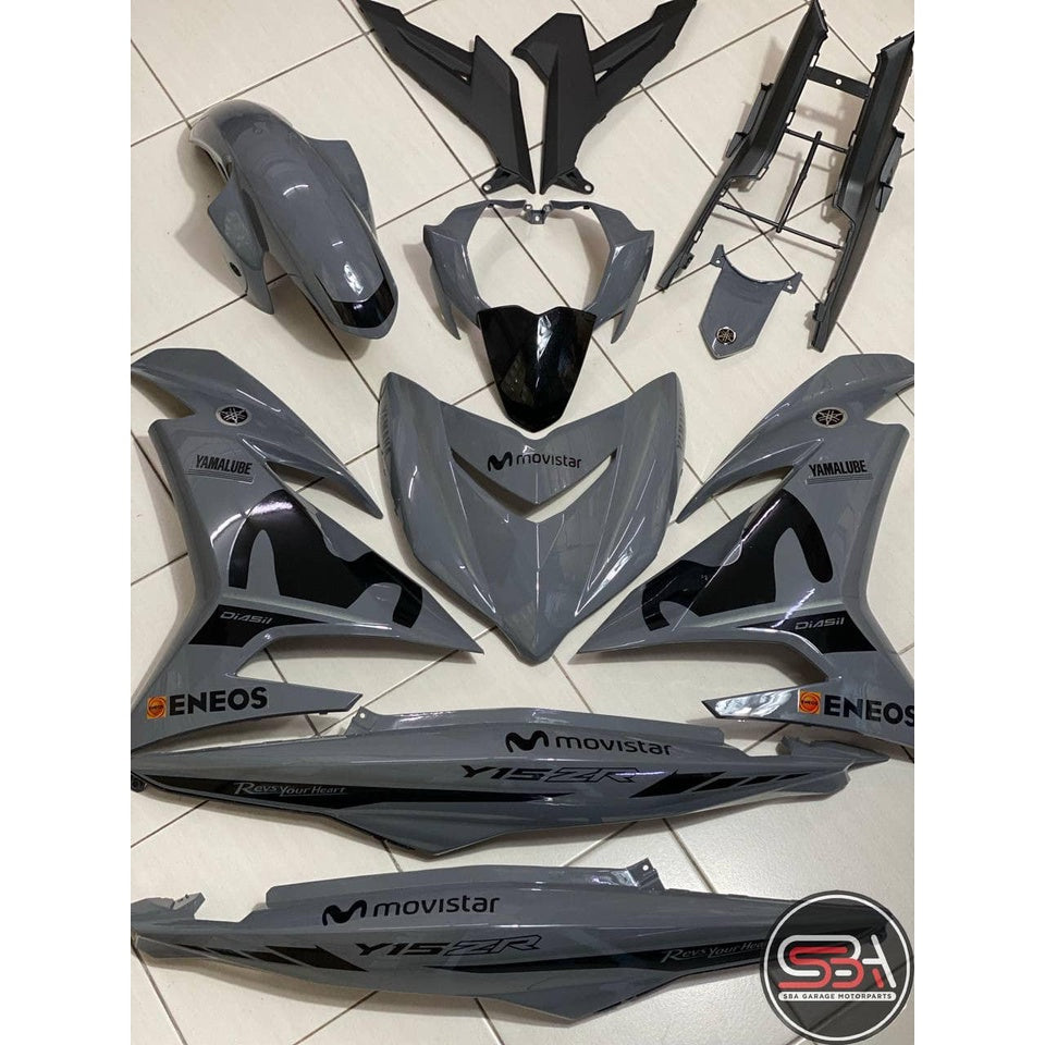 COVER SET MOVISTAR M HITAM KHAKIS GREY TANAM COVERSET PREMIUM EDITION BODYSET Y15ZR Y15 YSUKU V1 V2 NEW ORIGINAL VELOZI
