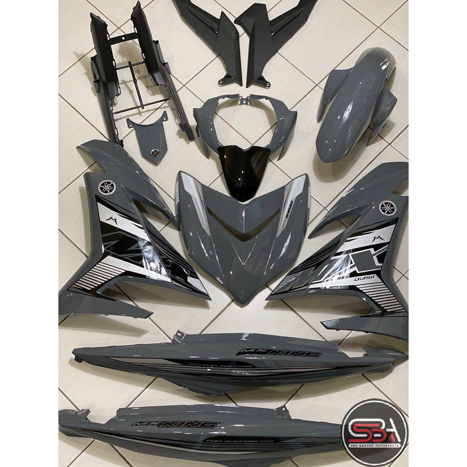 COVER SET Y15ZR V1 V2 MX KING KHAKIS GREY TANAM COVERSET PREMIUM EDITION BODYSET Y15ZR YSUKU NEW ORIGINAL VELOZI