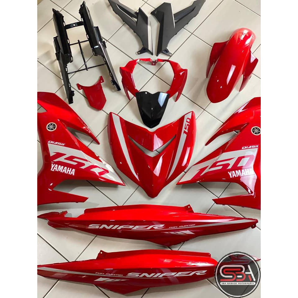 COVER SET Y15ZR V2 SNIPER RED SUN MATELIC COVERSET PREMIUM EDITION BODYSET Y15ZR Y15 YSUKU  V2 NEW ORIGINAL VELOZI S3