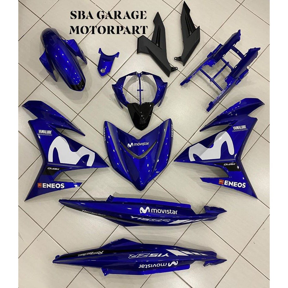 STICKER / STRIPE BODY SET / COVERSET MOVISTAR Y15ZR MORITAKA BIRU BLUE (M) WHITE YAMAHA ORIGINAL