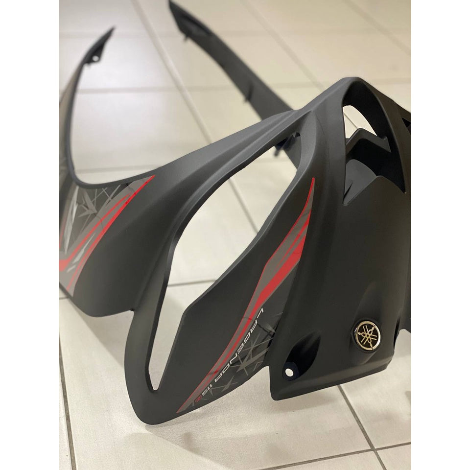 COVERSET BODYSET LAGENDA SRL 115 / 115z Fi FUEL INJECTION RED - HITAM BLACK MATT ORIGINAL HONG LEONG YAMAHA HLY SET