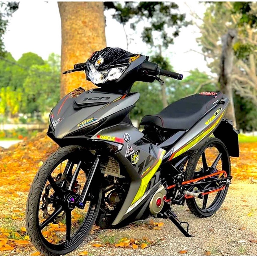 COVER SET Y15ZR V1 V2 DARK GREY FULL STRIPE SILVER ROBOT PREMIUM COVERSET BODYSET Y15ZR Y15 YSUKU NEW ORIGINAL VELOZI