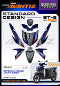 COVERSET BODYSET EGO AVANTIZ YAMAHA STICKER SIAP TAMPAL BLUE DPBMU VOM2 MATT GREY MM-03 SUPRIMO ST-02