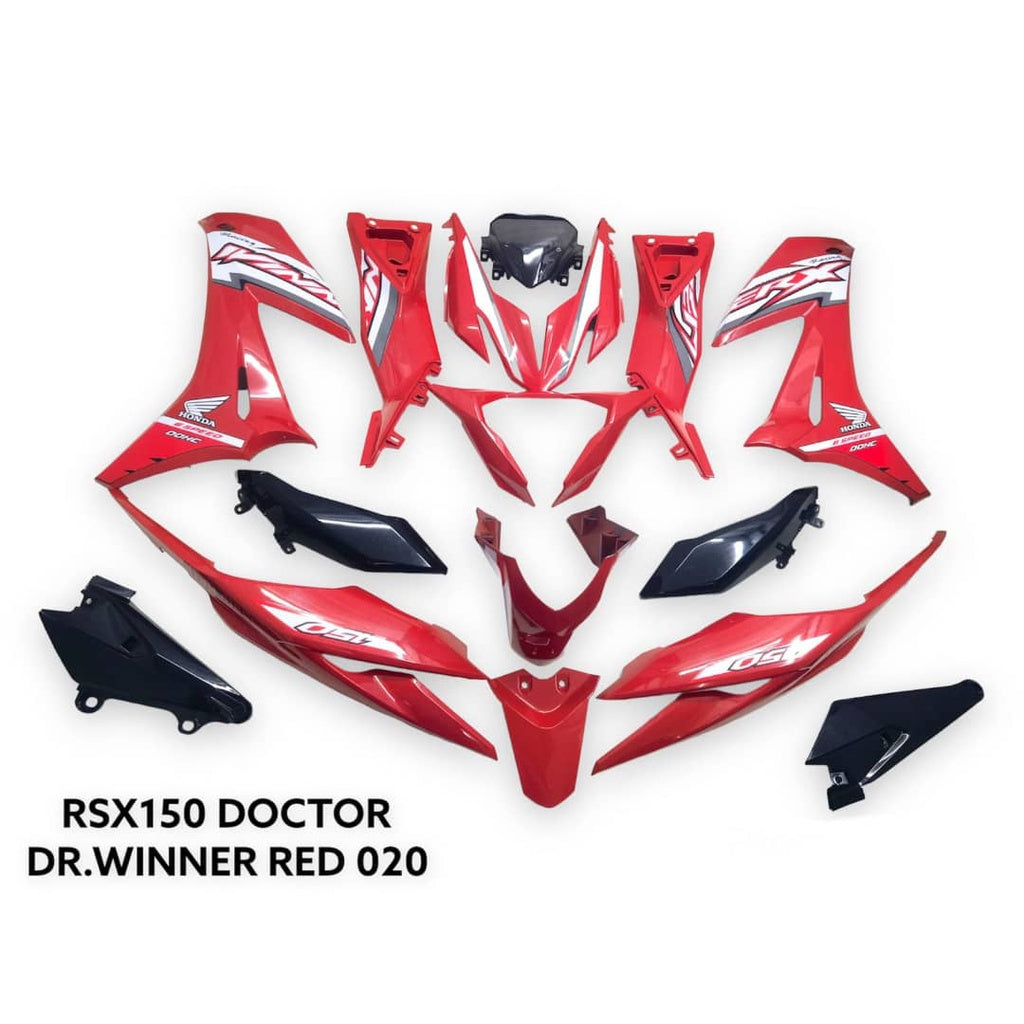 HONDA RSX RS-X 150 RSX150 COVERSET DOCTOR WINNER X RED 020 COLOR SIAP TANAM CLEAR FIT DENGAN BODY