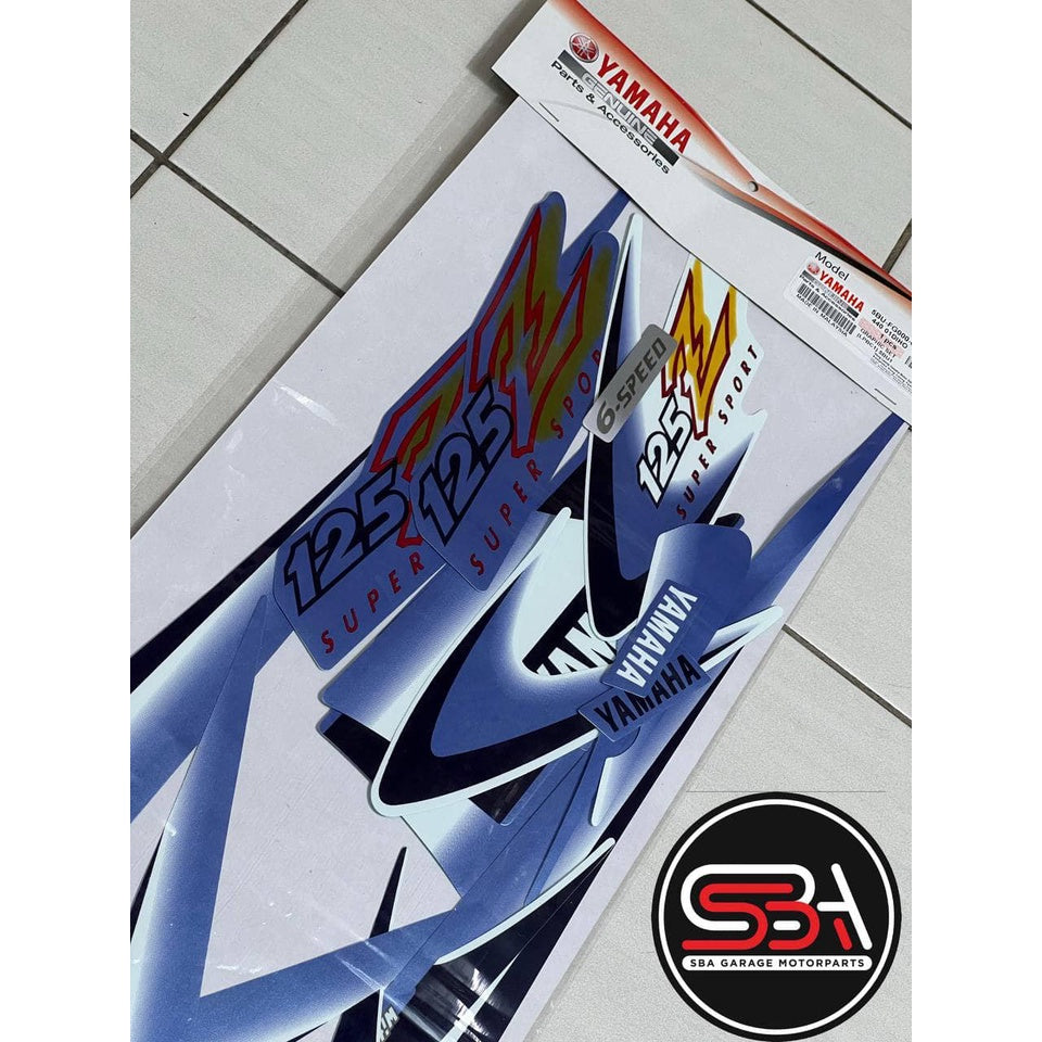 STICKER STRIPE BODY SET / COVERSET 125Z MORITAKA BIRU LAUT SABIT ORIGINAL YAMAHA HLY