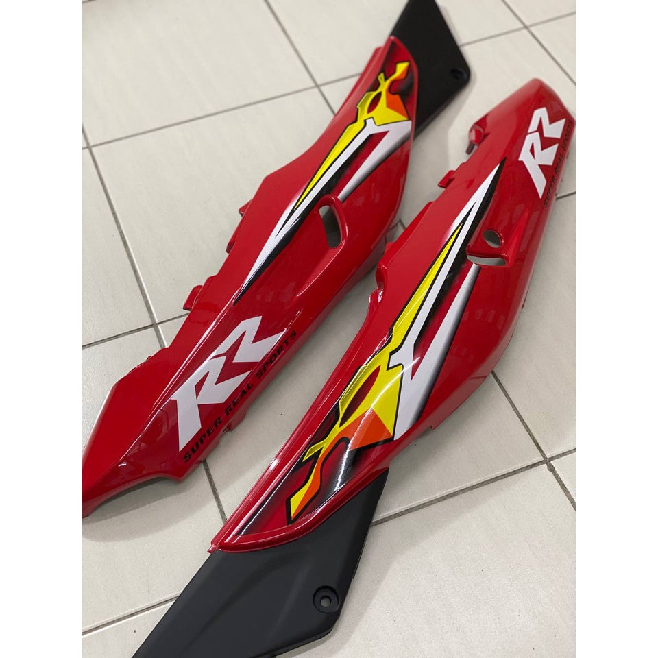 KAWASAKI NINJA DOUBLE R 150 RR BODY COVERSET STICKER TANAM RED MERAH SEKALI TANK ( 2 KOTAK BESAR ) OEM SET