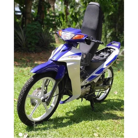 COVERSET ORIGINAL 125Z 125ZR MERAH BIRU PURPLE BATA DESIGN “R” CARBON / CHROME HONG LEONG YAMAHA HLY