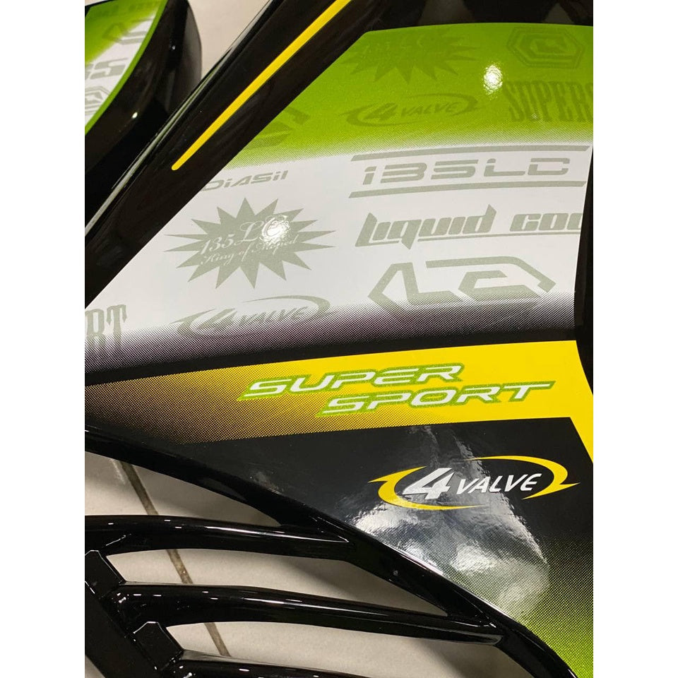 COVERSET HONG LEONG YAMAHA HLY VELOZI M SEKI LC LC135 V2 V3 V4 V5 V6 V7 HITAM PURBA HIJAU STRIPE SIAP TAMPAL