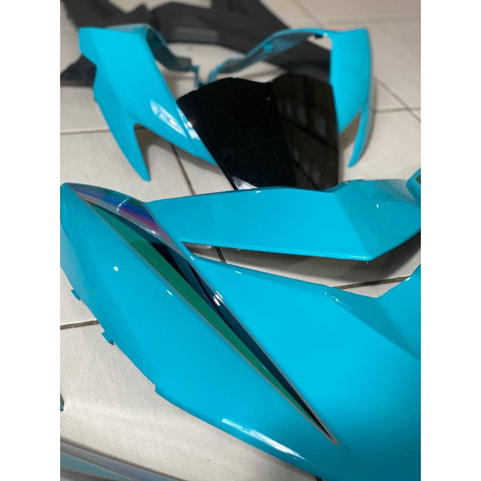 COVER SET Y15ZR V1 V2 SKY BLUE ANNIVERSARY COVERSET BODYSET Y15ZR Y15 YSUKU VELOZI SIAP TAMPAL