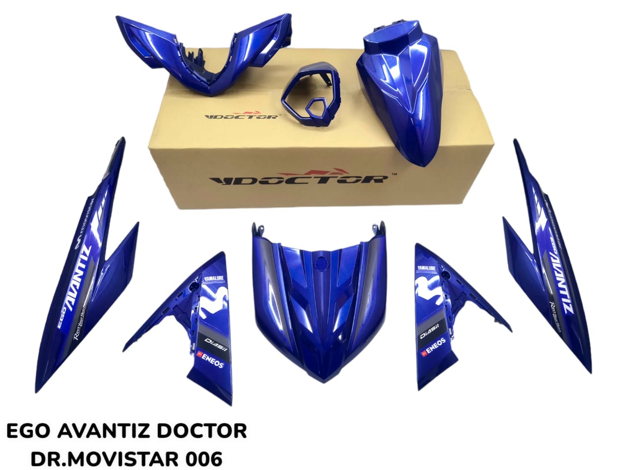 COVERSET BODYSET EGO AVANTIZ YAMAHA STICKER SIAP TANAM DPBMC MOVISTAR M PUTIH 006 DOCTOR FULLSET NEW