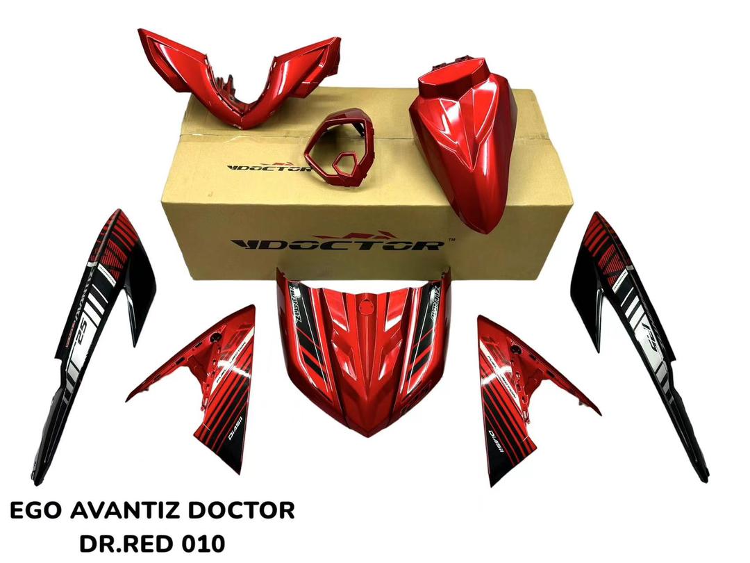 COVERSET BODYSET EGO AVANTIZ YAMAHA STICKER SIAP TANAM BATMAN RED 010 DOCTOR FULLSET