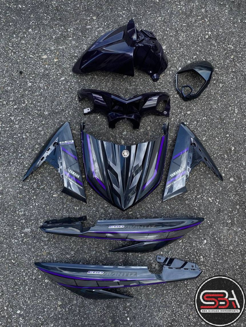 COVERSET BODYSET EGO AVANTIZ YAMAHA STICKER SIAP TANAM PURPLE 003 DOCTOR FULLSET