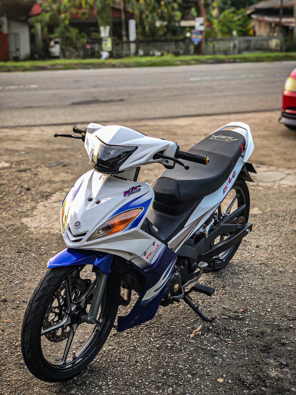 COVERSET BODYSET YAMAHA LC135 V1 BIRU API ORIGINAL 100% HONG LEONG YAMAHA HLY STRIPE SIAP TAMPAL
