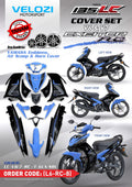 YAMAHA LC LC135 V6 V7 EXCITER RC GALAXY NAVY BLUE COVERSET BODYSET SIAP TANAM VELOZI L6-RC-8 DOCTOR 060