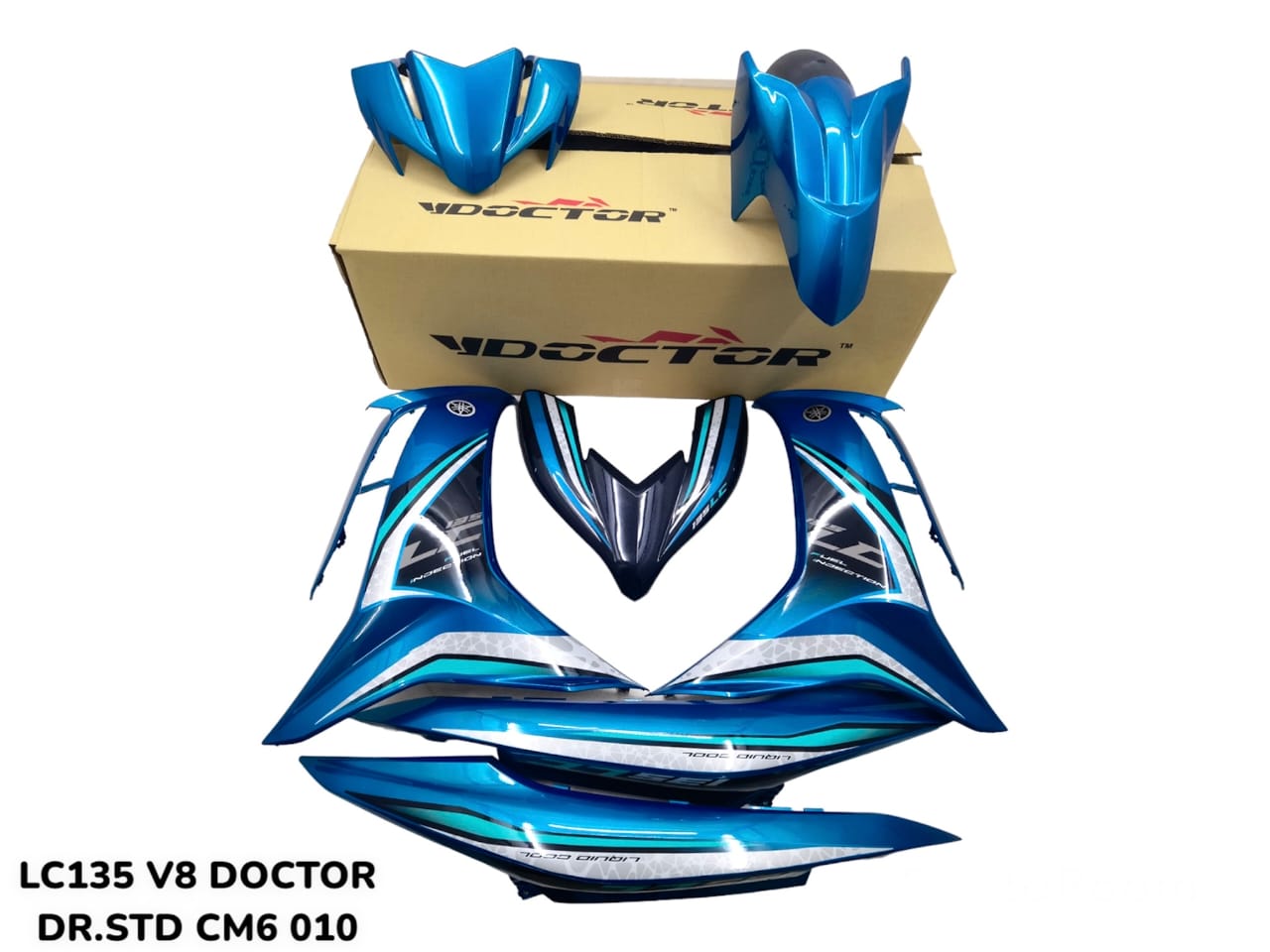 COVERSET BODYSET LC135 LC V8 FUEL INJECTION CM6 CYAN BDK1 HLY HONG LEONG YAMAHA / VELOZI / M SEKI SIAP TAMPAL