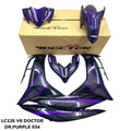 COVERSET BODYSET LC135 LC V8 DR PURPLE RXZ DESIGN 034 FUEL INJECTION FI YAMAHA SIAP TANAM DOCTOR OEM