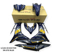 MOTORCYCLE COVERSET BODYSET LC135 LC V8 DBMND BLACK MATT FUEL INJECTION FI YAMAHA VELOZI L8-S-7 STD VELOZI V DOCTOR