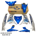 COVERSET BODYSET YAMAHA LC LC135 V2 V6 V7 DR BIRU SILVER VPBC5 S3 BATIK BIRU STRIPE TANAM CODE 031 DOCTOR VELOZI EDITION