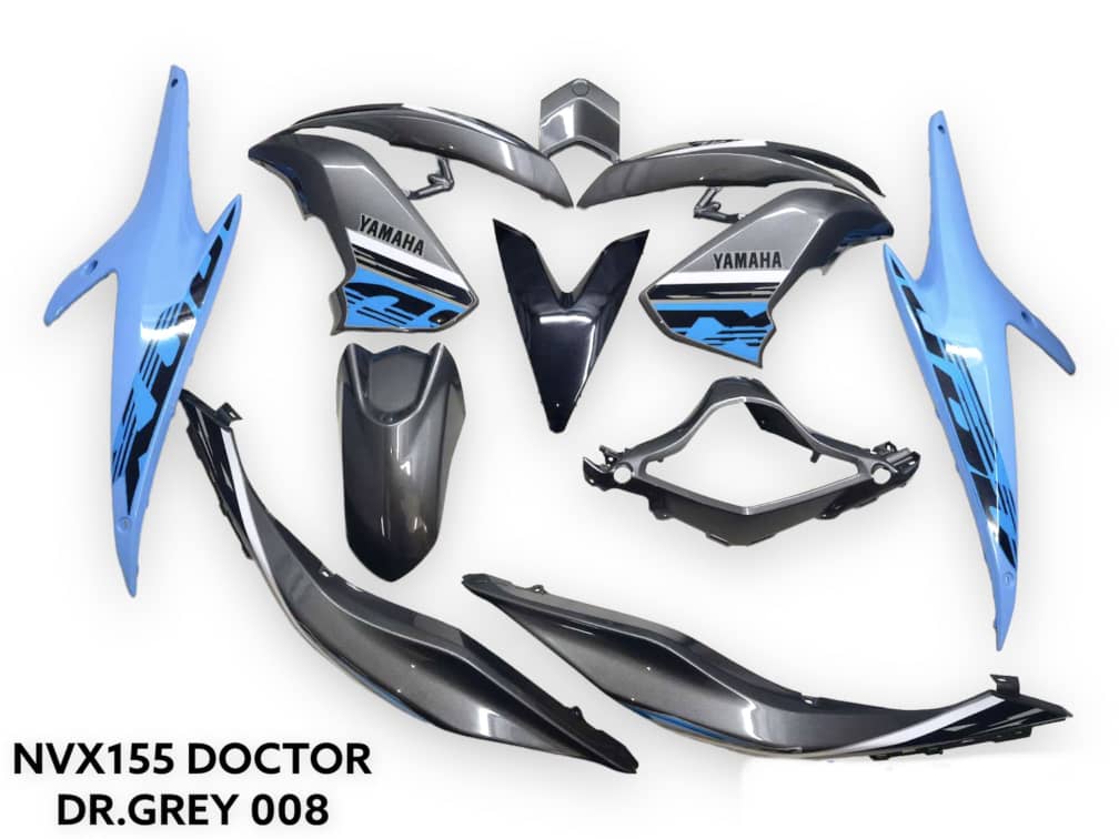 COVERSET BODYSET NVX 155 NVX155 V1 YAMAHA DOCTOR GREY 008 SIAP TANAM