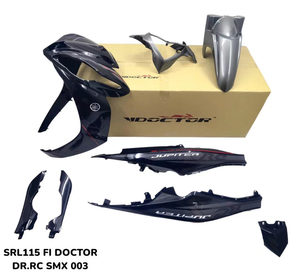 COVERSET BODYSET OEM SET LAGENDA SRL 115  Fi RC SMX HITAM JUPITER  LIMITED EDITION ORIGINAL DOCTOR 003