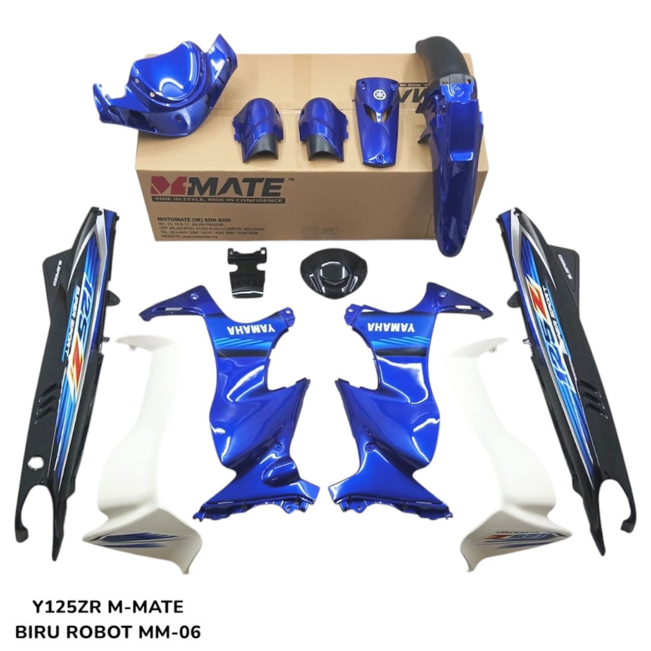 COVERSET ORIGINAL HLY HONG LEONG YAMAHA 125Z 125ZR MERAH BIRU HITAM SILVER GREY ROBOT BODY FRAME SIAP TAMPAL