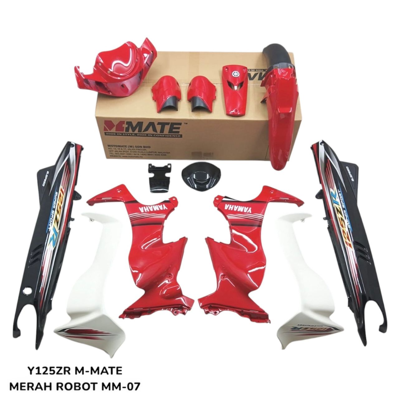 COVERSET ORIGINAL HLY HONG LEONG YAMAHA 125Z 125ZR MERAH BIRU HITAM SILVER GREY ROBOT BODY FRAME SIAP TAMPAL
