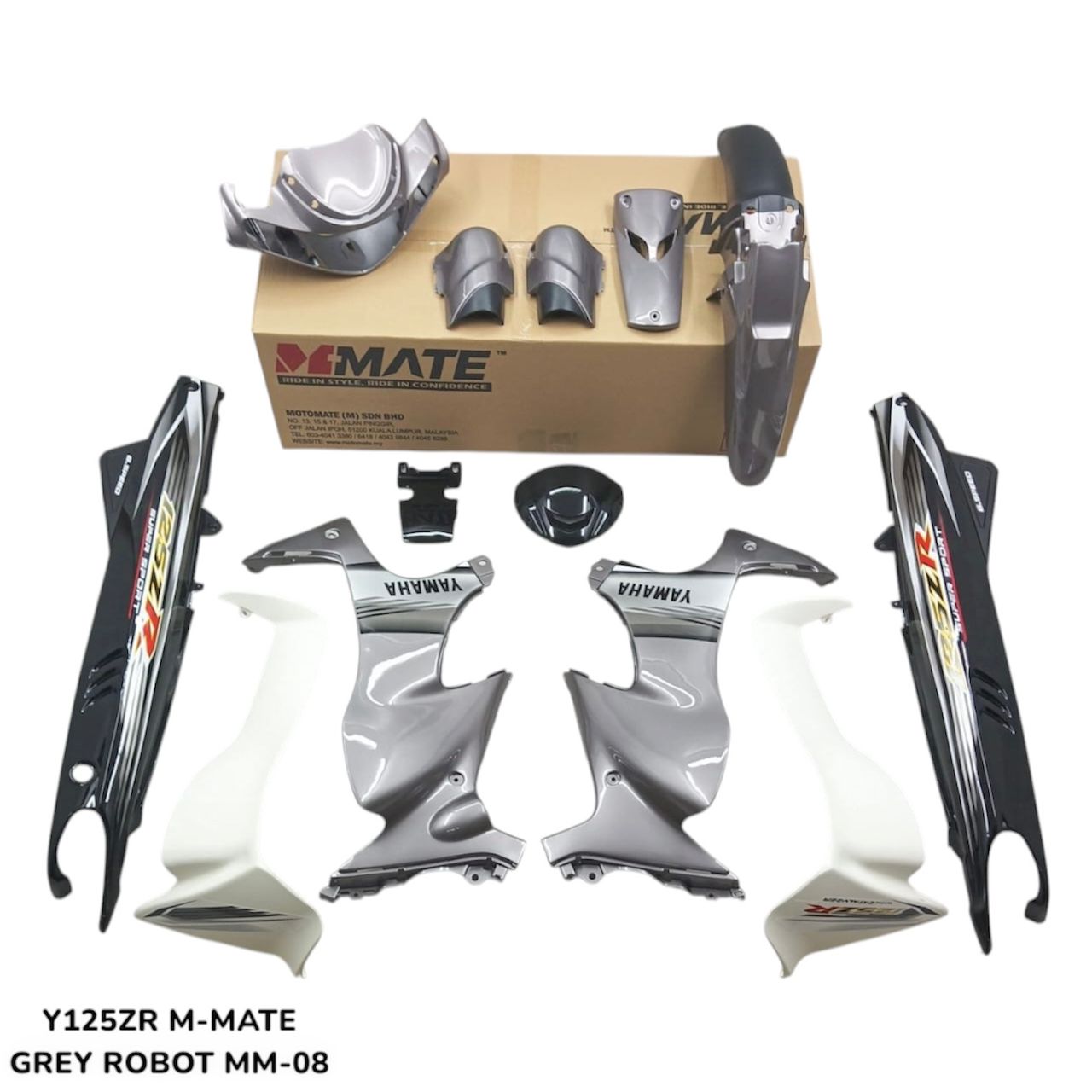 COVERSET ORIGINAL HLY HONG LEONG YAMAHA 125Z 125ZR MERAH BIRU HITAM SILVER GREY ROBOT BODY FRAME SIAP TAMPAL