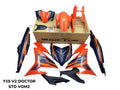 COVERSET BODYSET ORIGINAL DOCTOR TANAM KILAT SET Y15 Y15ZR YSUKU V2 ORANGE VOM 2023 DESIGN STANDARD SIAP TANAM
