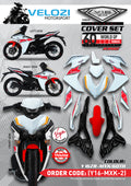 Y16 V1 V2 COVERSET Y16ZR MX KING DOCTOR VELOZI WORLD GP WHITE RED 60TH ANNIVERSARY YAMAHA SIAP TANAM READY STOCK MXK-2