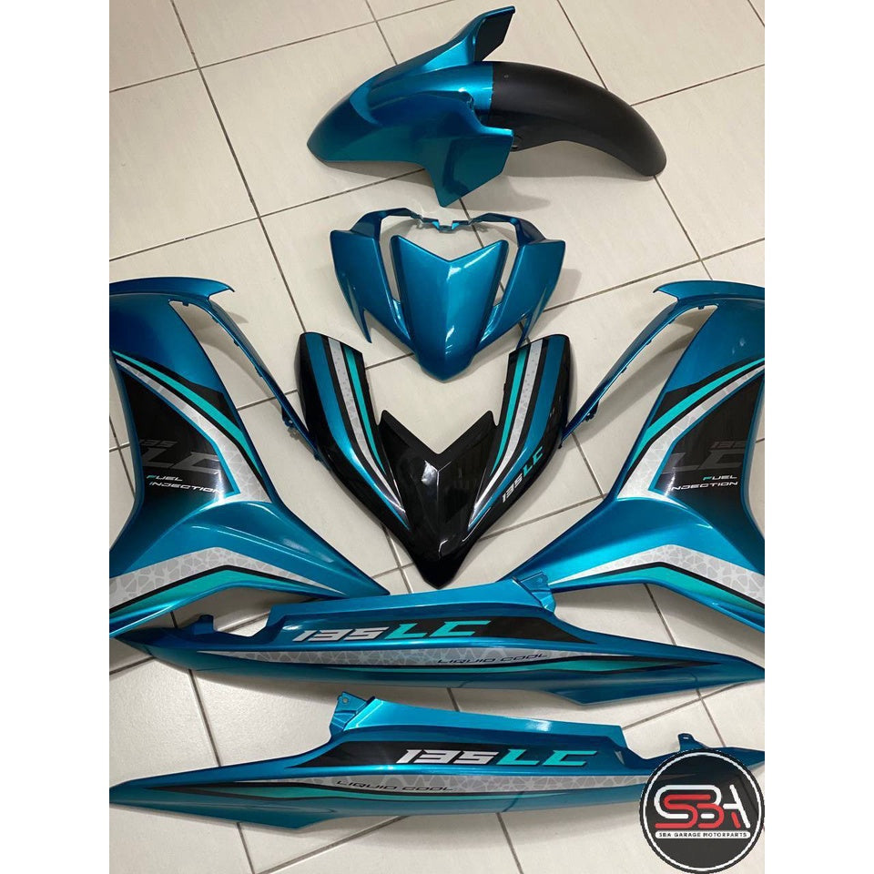 COVERSET BODYSET LC135 LC V8 FUEL INJECTION CM6 CYAN BDK1 HLY HONG LEONG YAMAHA / VELOZI / M SEKI SIAP TAMPAL
