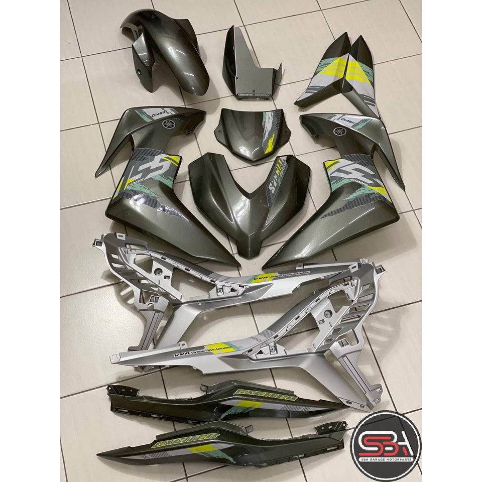 Y16 COVERSET Y16ZR ORIGINAL EQUIPMENT MANUFACTURED OEM DOCTOR EXCITER GREY KILAT 2022 YAMAHA SIAP TANAM