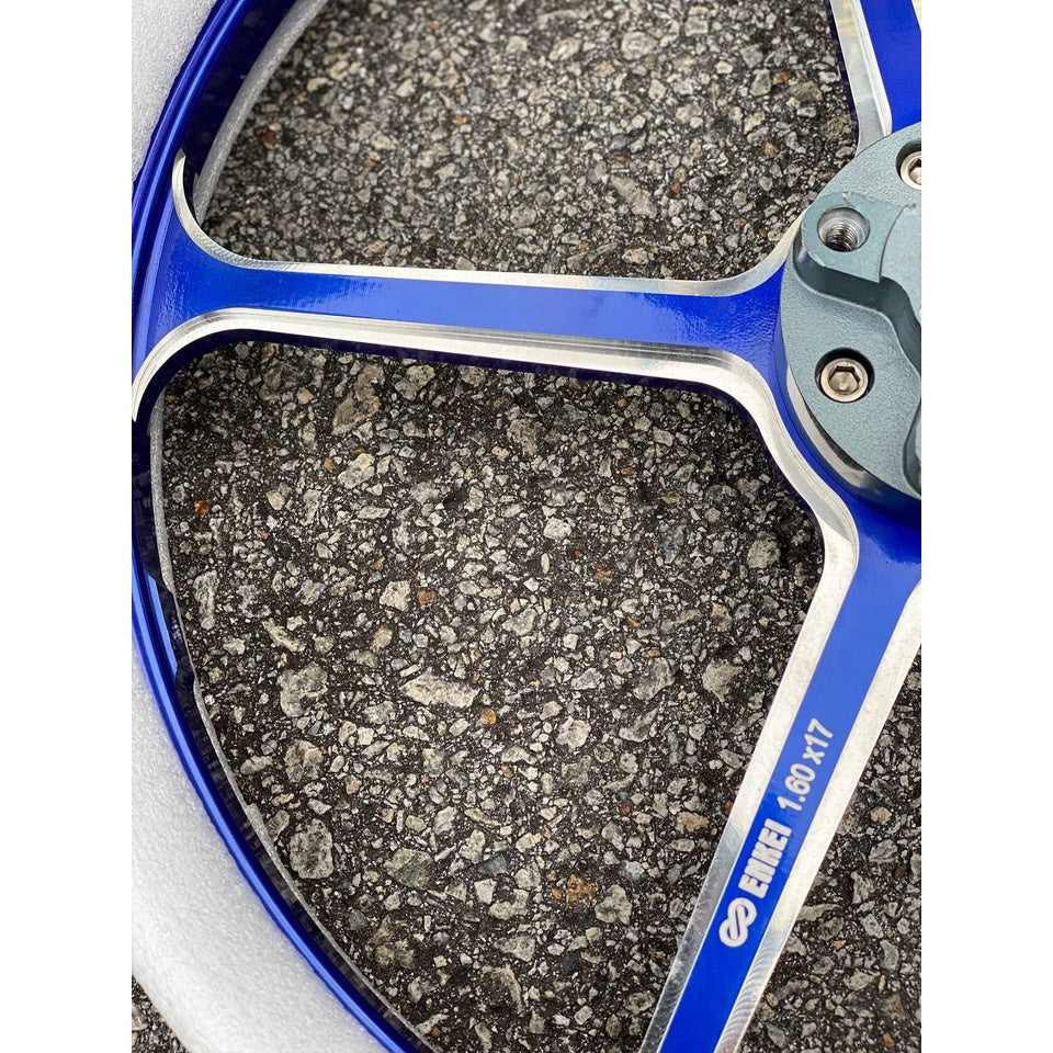 SPORT RIM ORIGINAL 505 ENKEI GENUINE OPEN HUB 160 X 160 X 17 BLUE BIRU 5 BATANG Y125ZR 125ZR 125Z SPORTRIM + BEARING